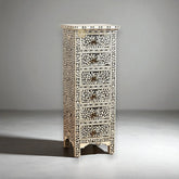 Bone Inlay Floral Design 6 Drawers Lingerie Chest | Bone Inlay Floral Design 6 Drawers Lingerie Tallboy